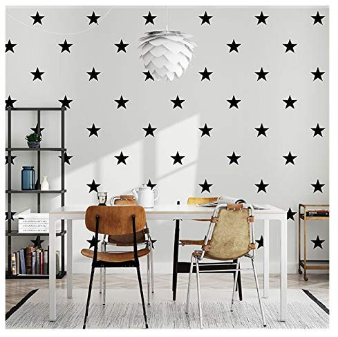 Wall Paper Black White Star Baby Nursery Wallpaper for Kids Room Neutral Boys Girls Wall Paper For Children Bedroom Coverings Decor Self Adhesive Wallpaper ( Color : WP67509 , Dimensions : 53cmx10m )