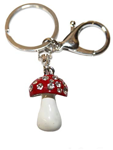 PILZ Glitzer Ring Bling Strass Anhänger Kristall Keychain Schlüsselanhänger Auto Handtasche Handyzubehör Ostern Geburtstag Jahrestag Freund Mädchen Austria (433)
