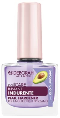 Deborah Milano - Smalto Trattamento Indurente per Unghie che si Spezzano, con Calcio, Cheratina e Olio di Avocado, Dona Forza, Nutrizione e Flessibilità, 8.5 ml