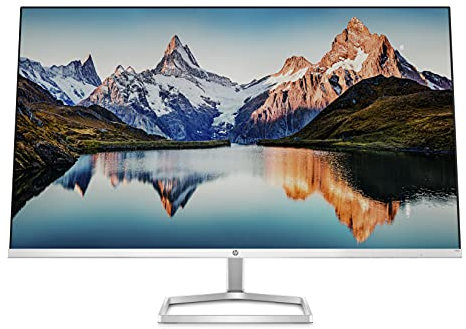 HP M32f Ultraslim Monitor 31.5 Inch, Full HD 1080p, 7ms Response Time, 2x HDMI, 1x VGA, Anti Glare, Blue Light Filter, Flicker Free, HP Eye Ease with Eye Safe Certification, Silver and Black