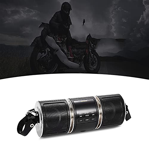 Baceyong Audio Bluetooth per moto, radio per bici FM Bluetooth impermeabile 12V con sistema audio stereo per mountain bike, moto d'acqua, radio telecomando, lettore MP3
