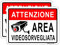 Joffreg Cartello Area Videosorvegliata,Telecamera Videosorveglianza per Negozio e Proprietà Privata in Alluminio,18 x 25 cm,Facile da installare,Resistente UV,Resistente alle intemperie,2 pz