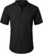 LucMatton Men's Casual Cotton Linen Short Sleeve Henley Shirt Summer Lightweight Banded Collar Beach Tops Black Medium