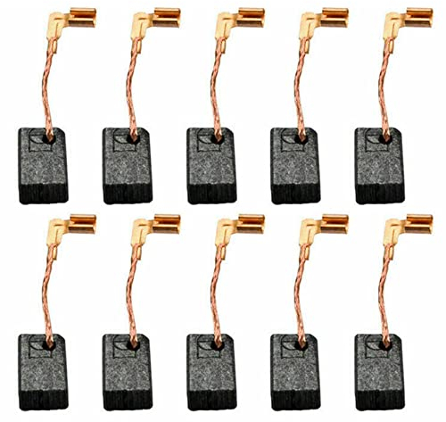 10 Pcs Carbon Brushes, CB459 Carbon Brushes for Makita Angle Grinder GA5030 GA4530R GA4534 JS1000 GA5030 TM3000C PJ7000, Black