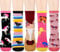 Jeasona 5 Paare Socken Mädchen Pferde Baumwolle Bunt Pferde Mädchen Geschenk 6-8 Jahre Süße