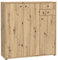 Newroom Kommode Artisan Eiche Sideboard Modern - 108,8x111,1x34,8 cm (BxHxT) - Highboard Anrichte - [Lucius.one] Büro Arbeitszimmer Wohnzimmer