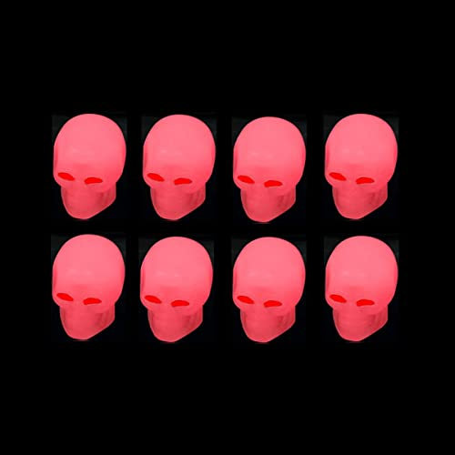 Universal Fluorescent Car Tire Valve Caps Cover Glowing in Dark, Luminous Tire Valve Stem Caps, Dust-Proof, Car Glow Tire Air Caps Cover for Car, Truck, Motorcycles and Bicycles (G,8PCS)