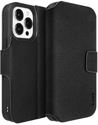 LAUT - URBAN Folio Hülle kompatibel mit MagSafe-Zubehör für iPhone 14 Pro (6.1) - Black