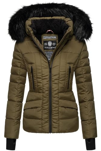 Navahoo Damen Winter Jacke warm gefüttert Teddyfell Stepp Winterjacke B361