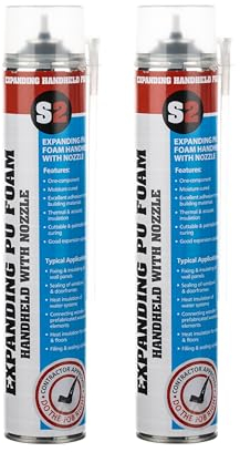 Stick2 One Component Polyurethane Expanding Foam with Nozzle - Designed for Various mounting and Sealing Applications - Twin Pack