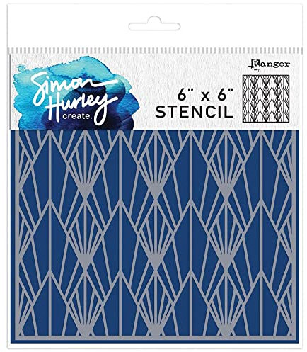 Simon Hurley create. Layering Stencil 6X6-Deco Diamonds