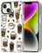 MOSNOVO für iPhone 14 Hülle – Durchsichtige, schlanke, stoßfeste TPU+PC-Handyhülle, [6,6 Fuß Fallschutz/Anti-Abziehen] - Kaffee