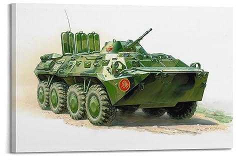 WWII Art Poster BTR-80 der russischen internen Truppen, dekoratives Gemälde, Leinwand, Kunstbild, 20 x 30 cm