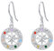 OHAYOO Chakra Schmuck Ohrringe Damen 925 Sterling Silber Creolen Hängend Chakra Ohrringe 7 Chakra Leverback Tropfen Ohrringe Geschenk für Damen Mädchen