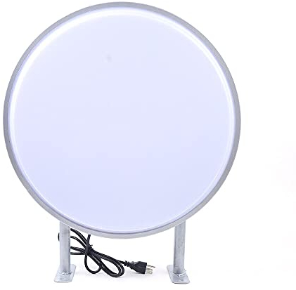 Caja de luz LED de 20 pulgadas, doble cara, 50 cm, redonda, letrero luminoso, cartel luminoso, multifunción, cartel publicitario, cartel publicitario para restaurantes, tiendas, negocios, oficina o
