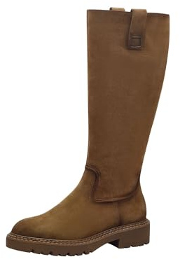 Tamaris Damen Langschaft-Stiefel Blockabsatz bequem; CAMEL, EU 41