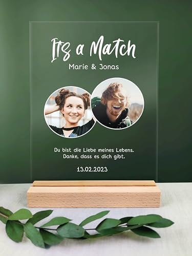 Its a Match Geschenk personalisiert - Acryl Geschenk - Definition: Its a Match - Paar Geschenke Für Beide, Paar Geschenke Für Ihn, Paar Geschenke Personalisiert, Paare Geschenk, Tinder Gold