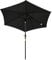 Outsunny 2.6M Garden Parasol Umbrella with Tilt and Crank, Outdoor Sun Parasol Sunshade Shelter with Aluminium Frame, Black