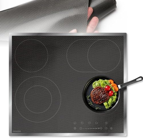 LOMUG Induktion Schutzmatte, 52x78cm Induktionsherd Schutzmatte Silikon Induktionsmatte Multifunktionale Kratzschutz Abdeckplatte Induktionskochfeld Magnetisch Induktionsschutzmatte