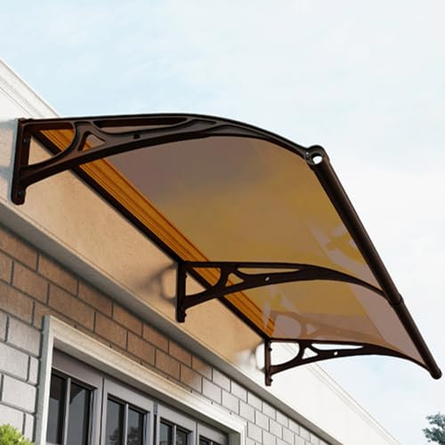 Tenda da ingresso per esterni per protezione da pioggia e neve, copertura in policarbonato con staffa in alluminio per pannelli di copertura per patio domestico, garage e camper, per esterni di