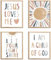 Linilioart Jesus Wandbild, 4 Bibelversen, Wandkunst für Kinder, christlicher Gott, Leinwanddruck, Poster, Dekoration, ohne Rahmen (30 x 40 cm)