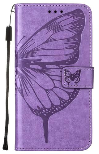 for Sony Xperia 1 VI 2024 Case, Sony Xperia 1 VI 2024 Cover Shockproof PU Leather Butterfly Book Flip Folio Leather Protective Wallet Phone Cases With Kickstand Card Holder for Sony Xperia 1 VI 2024