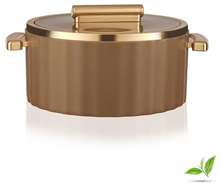Trueware Sterling Inner Steel Casserole 3500 ml | PU Insulated | BPA Free | Odour Proof | Food Grade| Ideal for Chapatti | Roti | Curd Maker | Thermoware | Hot Pot (Brown)
