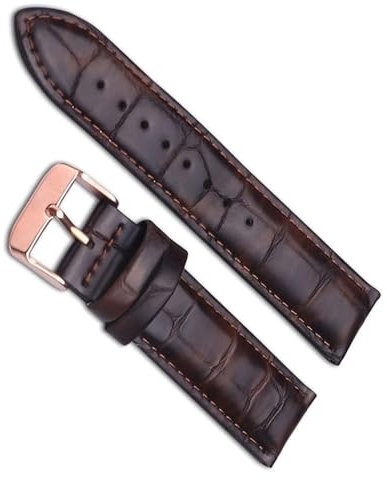hoosouk Uhrenarmband für DW-Uhrenarmband für Daniel For Wellington-Uhrenarmband mit roségoldener Schnalle(Rose-brown a,18mm)