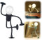 HOIDOKLY Veränderbare Form Lustiges Sportler Nachtlicht, DIY Form Nachtlichter, Saugnapf Biegbare Schreibtischlampe, Kreative Nachtlampe für Schlafzimmer Badezimmer Flur Küche Weihnachten (Schwarz)