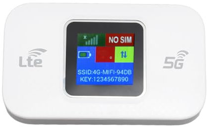 Routeur WiFi 4G LTE Portable 300 Mbps Écran Couleur pour 10 Appareils Connectés Idéal Voyage Maison Bureau Extérieur et Déplacements Professionnels