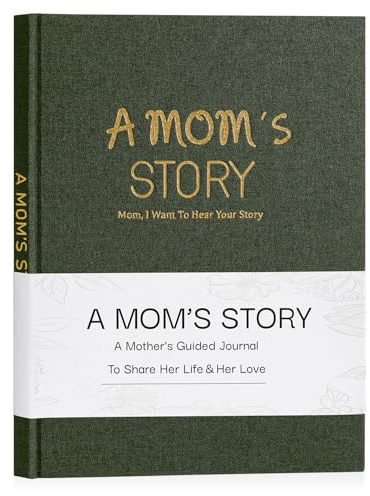 Miaikoe Mom's Life Story Tagebuch, Familien-Andenkenbuch, Leinen, Hardcover für Mutter, um ihre Erinnerungen zu teilen, mit mehr als 250 Fragen, Geschenk für Geburtstag, Muttertag, Weihnachten