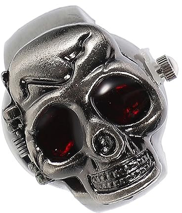WOFASHPURET Retro Ring Uhr Für Damen Und Herren Vintage Fingeruhr Mit Klappdeckel Elektronische Schmuckuhr Für Halloween Und Besondere Anlässe Schwarz