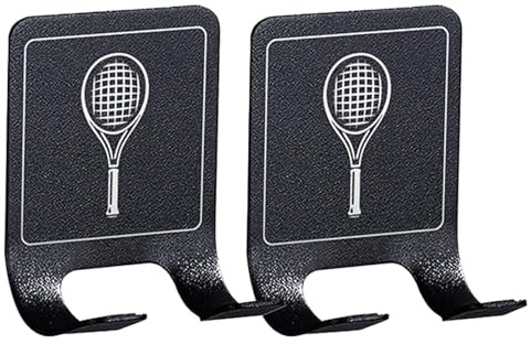 Racket Rack, Tennis Racket Holder, 1.77x2.36 inches 2X Heavy Duty Space Saving Vertical Display Stand, Paddle Storage Organizer for Garage Bedroom Gym Sports Equipment