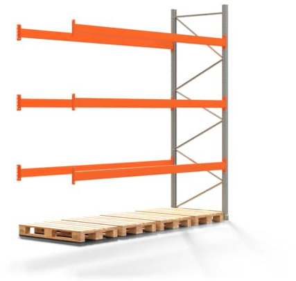 REGALWERK Palettenregal Artus - Anbauregal mit 4 Ebenen - Fachlast 3.000 kg - 3.500 x 3.600 x 1.100 mm (HxBxT) - Schwerlastregal