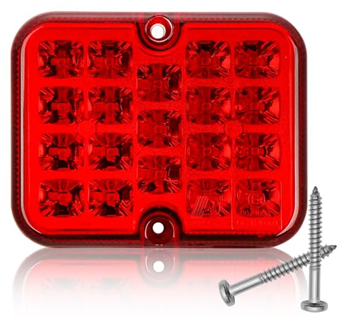 DARKGUARD Rot Nebelschlussleuchten LED 1 Stück 12V 24V Nebelleuchte Bremslicht für Anhänger PKW KFZ Caravan, LED Nebelschluß-Leuchte Beleuchtung Wasserdicht ECE