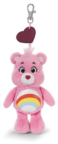 NICI Taschenanhänger Glücksbärchis Lieb-mich-Bärchi 15cm - rosa - Niedliches Plüsch-Accessoire, süßer Schlüsselanhänger für Tasche, Rucksack & Auto | 62804