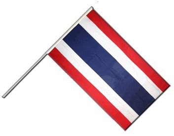 Flaggenfritze Große Stockflagge/Stockfahne Thailand + gratis Sticker