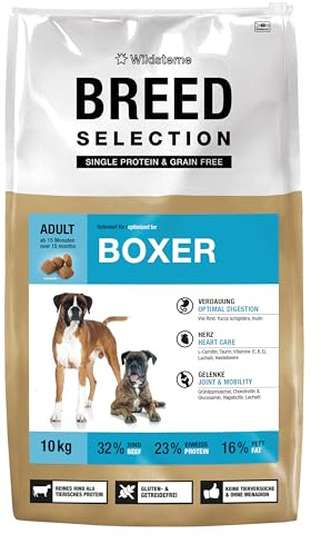 Wildsterne Breed Selection Boxer, 10 kg | Getreidefreies Trockenfutter | Monoprotein | von Tierärzten entwickelt