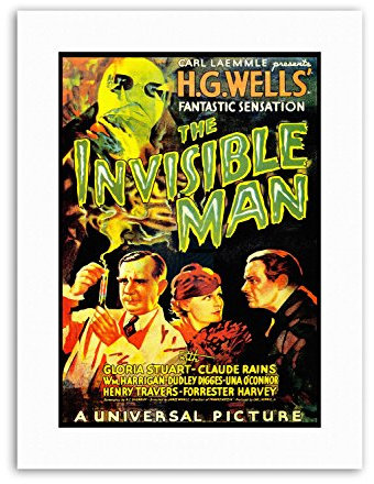 INVISIBLE MAN HG WELLS CLASSIC HORROR SCI FI USA Poster Picture Film Canvas art