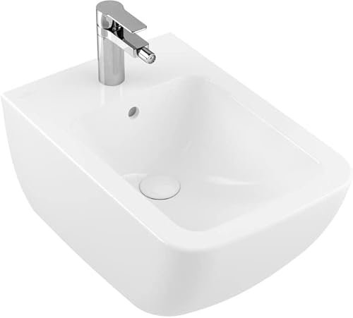 Villeroy&Boch Bidet Venticello 4411 375x560mm mit Überlauf wandhängend Stone White CeramicPlus