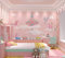 FHOMEY Papier peint Fresques 3D Rose Princesse Chambre Papier Peint Mignon De Bande Dessinée Château Poney Couverture Murale Fille Enfants Chambre Papier Peint Mural-200 * 140 Cm