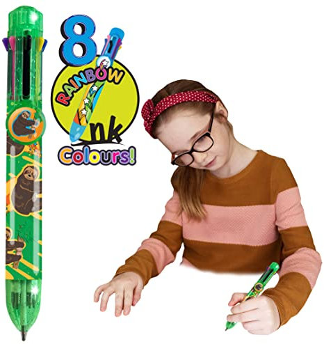 Rainbow Writer - Faultier, Farbwechselstifte von Deluxebase. 8-in-1-Kugelschreiber, tolle Neuheitsstifte für Kinder und ideales Büro- oder Schulmaterial