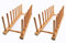 efbock Tellerregal Halter für Küchenschränke Bambus Holz Schneidebrett Tablett Geschirr Rack Ständer Abtropfständer Küchenschrank Organizer für Teller, Tassen, Topfdeckel (2, 8 Steckplätze)