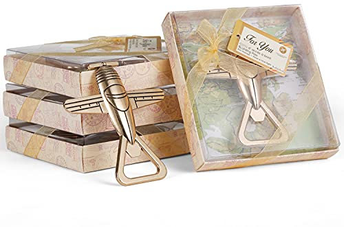 24 apribottiglie per bottiglie di birra in aereo per gli ospiti, per dare inizio all'avventura, per bomboniere, bomboniere, bomboniera per feste e feste