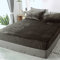 Lanqinglv Flanell Spannbettlaken Bettlaken 200x200 cm bis 25-35 cm Steghöhe Boxspringbett Topper Flauschige Warme Samt Boxspringbett Spannbetttuch Leintuch Cashmere Touch,Dunkelgrau