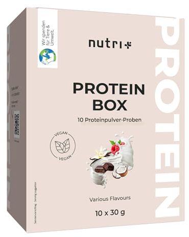 Nutri + Protein Probierpaket (8x 30g) - Vegan Proteinpulver Mix Probier Set - 3k Eiweißpulver Proben Mix Probierpack - Eiweiß Pulver Probierset