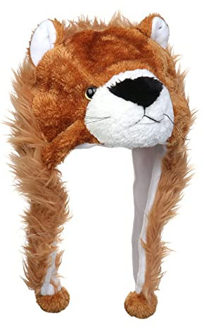 JK Home Mignon Bonnet Animal 3 en 1 Chapeau d'Hiver Velours Echarpe Gants Cache Cou Oreilles Ours Court