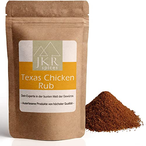 JKR Spices Texas Chicken Rub - BBQ Spice Rub - Gewürzmischung Trockenmarinade zum Grillen für Geflügel, Hähnchenkeule, Chicken Wings, Pulled Chicken - natürliche Zutaten, Premium Qualität (1000)