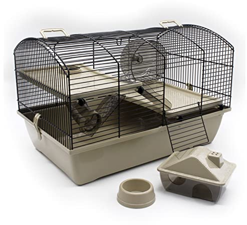 Nagerkäfig Victor 2+ Beige 51x33x33 cm Hamster Maus Rennmaus Käfig Zubehör NEU Spielzeug