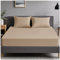 GC GAVENO CAVAILIA | Plain Dyed Bedding Fitted Bedsheets - Soft & Comfy (137 x 193 Cm) Double Bed Sheet - Breathable Non Iron Percale Sheets - Natural | Double